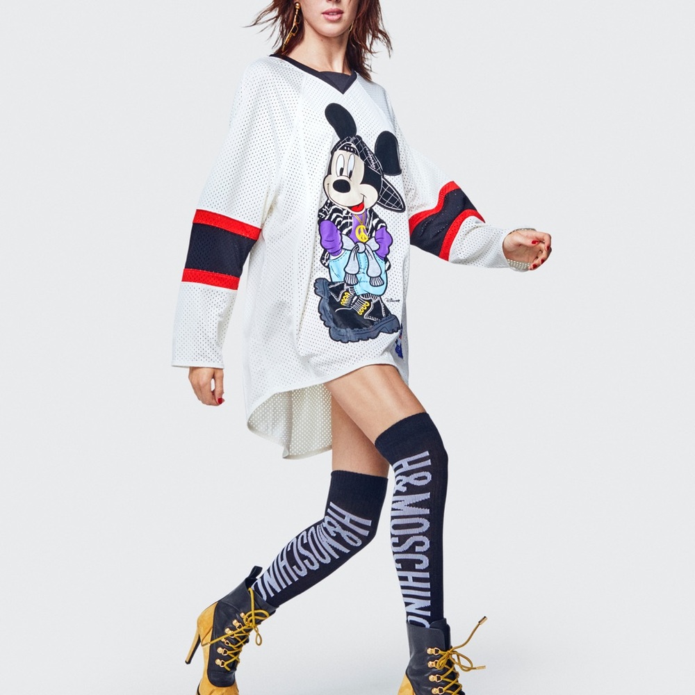Moschino H&M- Mickey Mouse Oversized Jersey-Size S